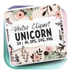 Minimalist Unicorn Clipart...