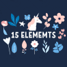 Minimalist Unicorn Clipart Pack, 15 Cute Vector Unicorns, PNG 300 DPI, SVG, AI, EPS Source Files Instant Download