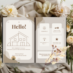 Airbnb Welcome Book Canva Template Editable Host Binder Printable House Manual Guide Vacation Rental Guest Packet