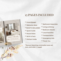Airbnb Welcome Book Canva Template Editable Host Binder Printable House Manual Guide Vacation Rental Guest Packet