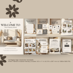 Airbnb Welcome Book Canva Template Editable Host Binder Printable House Manual Guide Vacation Rental Guest Packet