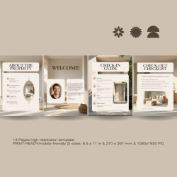 Airbnb Welcome Book Canva Template Editable Host Binder Printable House Manual Guide Vacation Rental Guest Packet