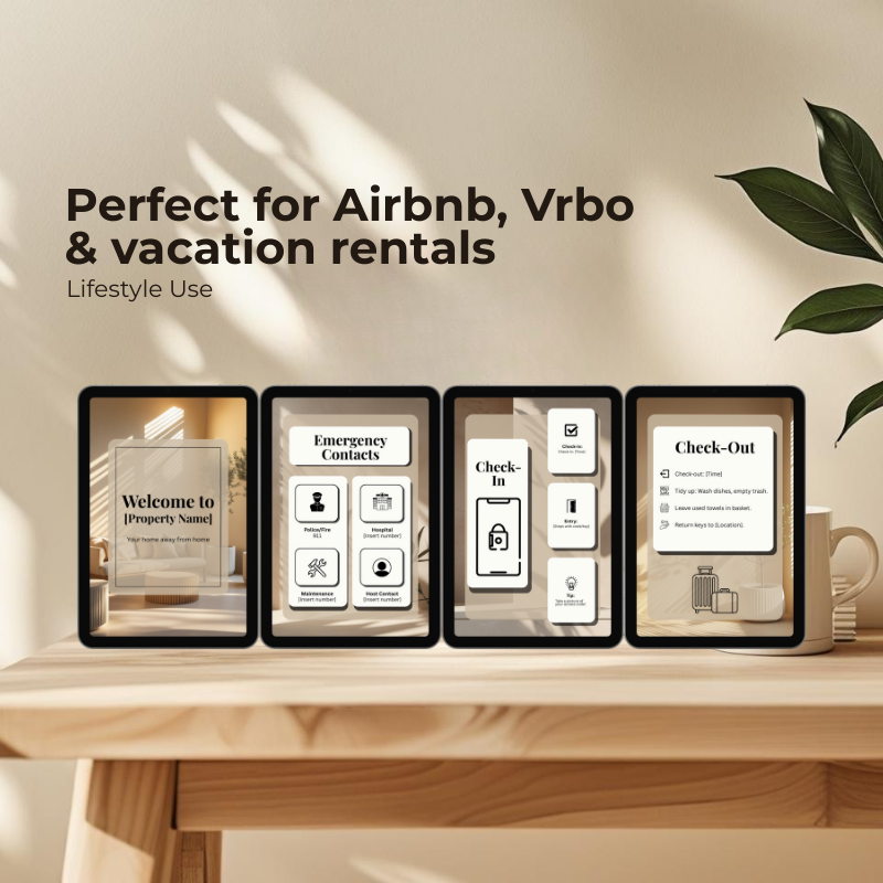 Airbnb Welcome Book Canva Template Editable Host Binder Printable House ...