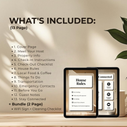 Airbnb Welcome Book Canva Template Editable Host Binder Printable House Manual Guide Vacation Rental Guest Packet