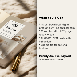 Airbnb Welcome Book Canva Template Editable Host Binder Printable House Manual Guide Vacation Rental Guest Packet