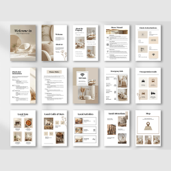 Airbnb Welcome Book Canva Template Editable Host Binder Printable House Manual Guide Vacation Rental Guest Packet