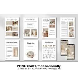 Airbnb Welcome Book Canva Template Editable Host Binder Printable House Manual Guide Vacation Rental Guest Packet