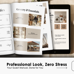 Airbnb Welcome Book Canva Template Editable Host Binder Printable House Manual Guide Vacation Rental Guest Packet
