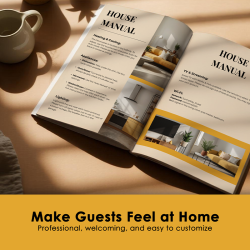 Airbnb Welcome Book Canva Template Editable Host Binder Printable House Manual Guide Vacation Rental Guest Packet