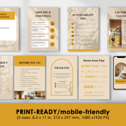 Airbnb Welcome Book Canva Template Editable Host Binder Printable House Manual Guide Vacation Rental Guest Packet