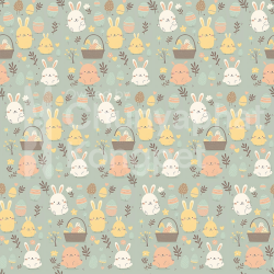 Happy Easter Seamless Pattern Set – 9 Pastel Digital Papers – Cute Bunny & Egg Patterns – 4000x4000 px, 300 DPI, PNG