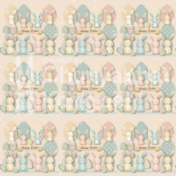 Happy Easter Seamless Pattern Set – 9 Pastel Digital Papers – Cute Bunny & Egg Patterns – 4000x4000 px, 300 DPI, PNG