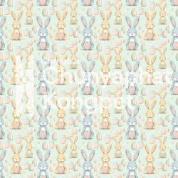 Happy Easter Seamless Pattern Set – 6 Pastel Digital Papers – Cute Bunny & Egg Patterns – 4000x4000 px, 300 DPI, PNG