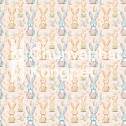 Happy Easter Seamless Pattern Set – 6 Pastel Digital Papers – Cute Bunny & Egg Patterns – 4000x4000 px, 300 DPI, PNG