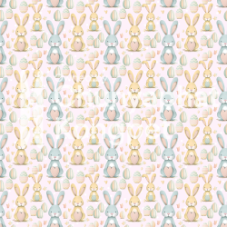 Happy Easter Seamless Pattern Set – 6 Pastel Digital Papers – Cute Bunny & Egg Patterns – 4000x4000 px, 300 DPI, PNG