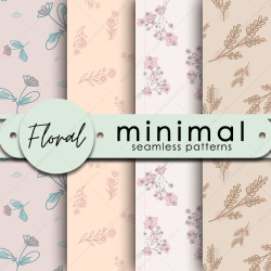 Neutral Floral Patterns | Minimalistic & Seamless
