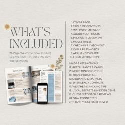 Airbnb Welcome Book Canva Template 21 Pages, Canva Editable, VRBO Host Guide, Complete Pack, Instant Download