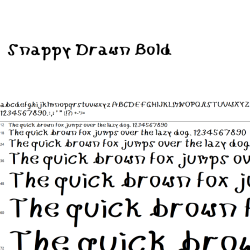 SnappyDrawn - a handwritten font