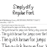 SimplyDify - a handwritten font