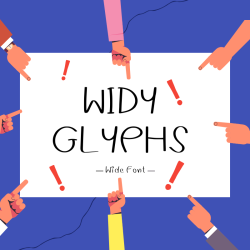 WidyGlyphs - a handwritten...