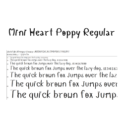 Mini Heart Poppy - Font