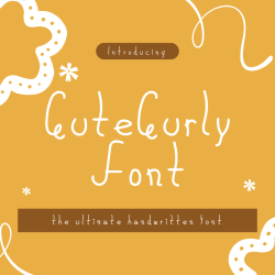 CuteCurly - a handwritten font