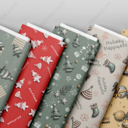 Festive seamless Christmas & New Year patterns for creative projects.