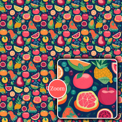 Vibrant Mix Fruit Seamless Patterns Collection – Tropical & Juicy Designs