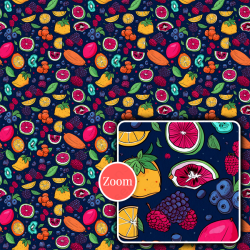 Vibrant Mix Fruit Seamless Patterns Collection – Tropical & Juicy Designs