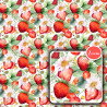 Strawberry Seamless Patterns, Watercolor