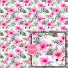 Watercolor Tropical Pink Seamless Pattern