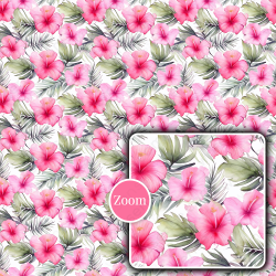 Watercolor Tropical Pink Seamless Pattern