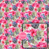 Watercolor Tropical Pink Seamless Pattern