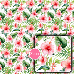 Tropical & Hawaiian Floral Seamless Patterns Collection