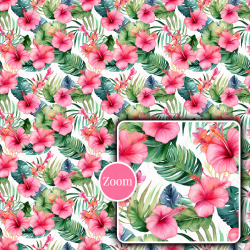 Tropical & Hawaiian Floral Seamless Patterns Collection