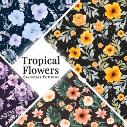 Tropical Floral Seamless...