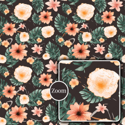 Tropical Floral Seamless Patterns Collection