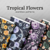 Tropical Floral Seamless Patterns Collection