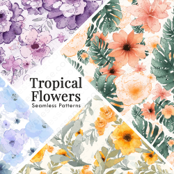 Tropical Floral Seamless...