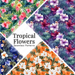 Tropical Floral Seamless...