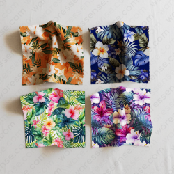 Tropical Floral Seamless Patterns Collection