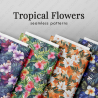 Tropical Floral Seamless Patterns Collection