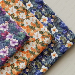 Tropical Floral Seamless Patterns Collection