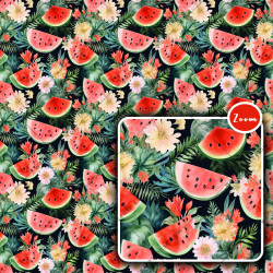 Watermelon Seamless Patterns Watercolor