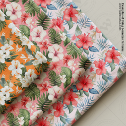 Tropical Floral Seamless Patterns Collection