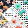 Tropical Flowers Seamless Pattern Set – Vibrant Geometric Designs