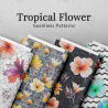 Tropical Flowers Seamless Pattern Set – Vibrant Geometric Designs