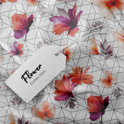 Tropical Flowers Seamless Pattern Set – Vibrant Geometric Designs