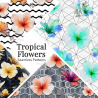 Tropical Flowers Seamless Pattern Set – Vibrant Geometric Designs