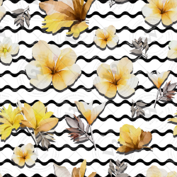 Tropical Flowers Seamless Pattern Set – Vibrant Geometric Designs